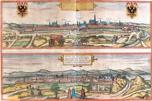 Vistas de Viena, Austria y Budapest, Hungría de Franz Hogenberg