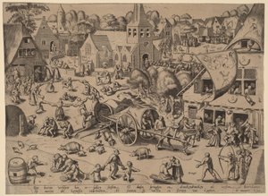 Feria del pueblo en Hoboken de Franz Hogenberg after Pieter Bruegel the Elder