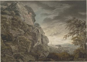 Paisaje heroico en la tormenta, c. 1790 de Franz Innocenz Josef Kobell