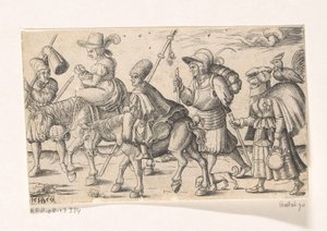 Soldados y vendedores de Franz Isaac Brun