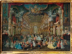 Baile de disfraces en el Teatro de la Residencia de Bonn ... de Franz Jakob Rousseau