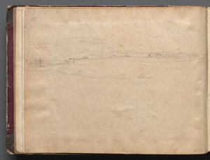 Album with Views of Rome and Surroundings, Landscape Studies, page 03b: Roman Panoramic Landscape de Franz Johann Heinrich Nadorp