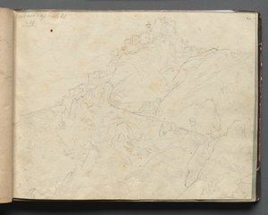 Álbum con vistas de Roma y alrededores, estudios de paisajes, página 04a: Cervera de Franz Johann Heinrich Nadorp