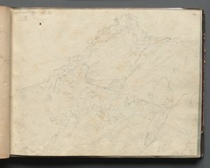 Álbum con Vistas de Roma y Alrededores, Estudios de Paisaje, página 04a: "Cervera" de Franz Johann Heinrich Nadorp