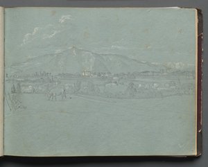 Album with Views of Rome and Surroundings, Landscape Studies, page 10a: Roman Landscape de Franz Johann Heinrich Nadorp