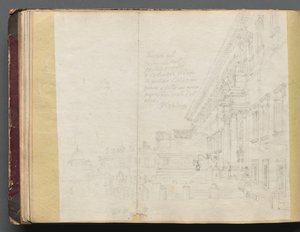 Album with Views of Rome and Surroundings, Landscape Studies, page 15b: Roman Architectural View de Franz Johann Heinrich Nadorp