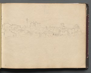 Album with Views of Rome and Surroundings, Landscape Studies, page 16a: Roman View de Franz Johann Heinrich Nadorp