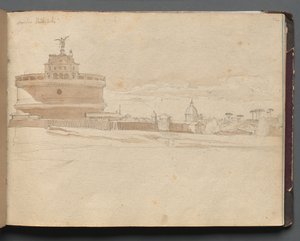 Álbum con Vistas de Roma y Alrededores, Estudios de Paisaje, página 23a: Castillo de Sant