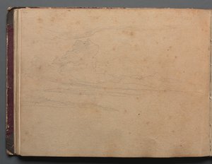 Álbum con vistas de Roma y alrededores, estudios de paisajes, página 29b: Estudio de paisaje de Franz Johann Heinrich Nadorp