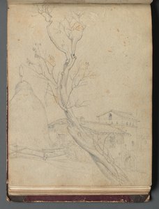 Álbum con vistas de Roma y alrededores, estudios de paisajes, página 37b: Paisaje romano de Franz Johann Heinrich Nadorp