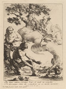 Dios ordenando a Adán y Eva de Franz Karl Palko