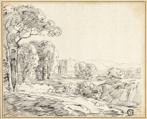 Paisaje, Casa en el parque de Franz Kobell