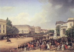 Alemán: Desfile en Opernplatz en Berlín Desfile en Opernplatz de Franz Krüger