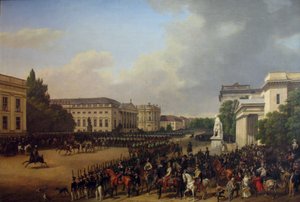 Alemán: Desfile en Opernplatz en Berlín Desfile en Opernplatz de Franz Krüger