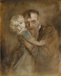 Autorretrato con hija Marion de Franz von Lenbach