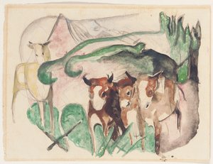 Animales en un paisaje
