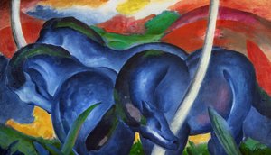 Caballos azules grandes
