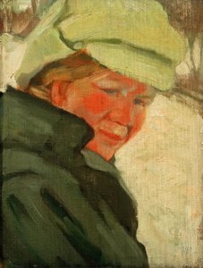 Retrato de Maria Franck con gorra blanca de Franz Marc