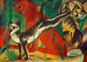 Tres gatos de Franz Marc