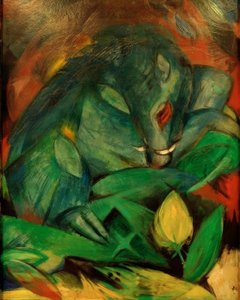 Jabalí y cerda (Jabalíes) de Franz Marc