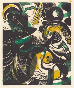 Génesis II (Schopfungsgeschichte II), 1914 de Franz Marc