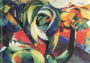 Alemán: Der Mandrill El mandril de Franz Marc