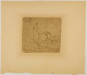 Alemán: Dying deer de Franz Marc
