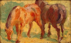 Pequeño cuadro de caballos