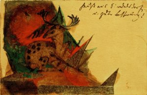 Ciervo acostado de Franz Marc