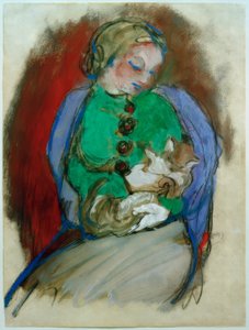Niña con gato
