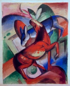 Caballo y burro de Franz Marc