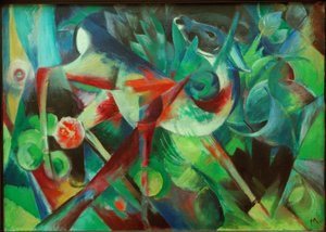 Ciervo en el Jardín de Flores de Franz Marc
