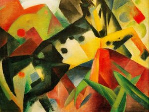 Caballo saltando de Franz Marc