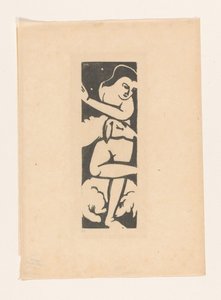 Mujer con dos ovejas de Franz Marc