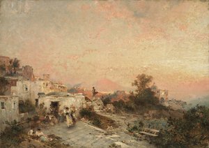 La Tarantella, Posilipo, Nápoles, c.1895 de Franz Richard Unterberger