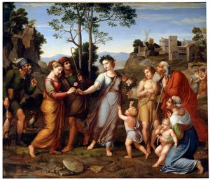 La chica de tierras extranjeras, principios del siglo XIX de Franz Riepenhausen