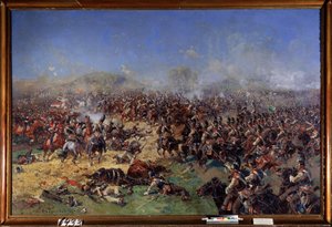 Campaña rusa (1812): la batalla de Borodino (o batalla de Moskva), 26 de agosto de 1812 (o 7 de septiembre de 1812), tercer ataque francés (La batalla de Borodino el 26 de agosto de Franz Roubaud