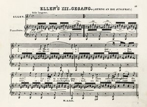 Notas iniciales de Ave María de Franz Schubert (1797-1828) de Franz Schubert