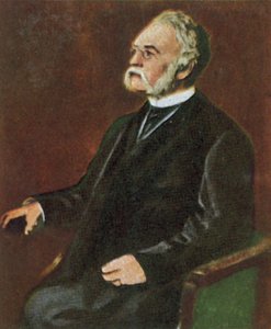 Werner von Siemens, inventor e industrial alemán (litografía en color) de Franz Seraph von (after) Lenbach