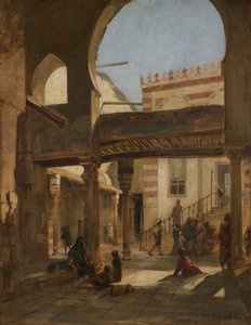 Escena en el complejo de la mezquita de Kalaun El Cairo de Franz Seraph von Lenbach
