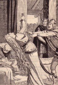 Ilustración para La Edda: Dioses y Héroes Germánicos por Hans von Wolzogen de Franz Stassen