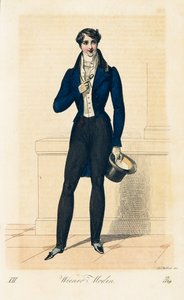 Caballero con sobrefalda azul oscuro de Franz Stober