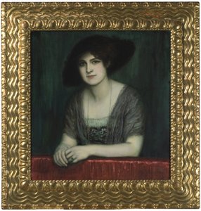 María con un sombrero oscuro, c. 1916 de Franz Stuck Ritter von