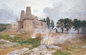 Ruinas de un templo, América del Sur de Franz Thiele