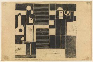 Composición con un trabajador y un campesino de Franz Wilhelm Seiwert