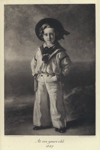 El rey Eduardo VII de niño, a los seis años