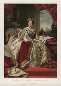 La Reina Victoria en sus ropas de estado