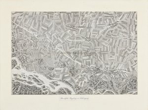 Mapa en perspectiva de Marchfeld. Alrededores de Sachsengang de Franz Xaver Schweickhardt