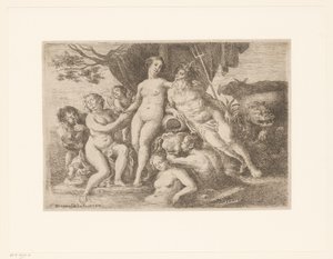 Neptuno y Anfitrite entre ninfas y tritones bañándose