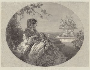 Su Majestad y el Príncipe Infante Arturo de Franz Xaver Winterhalter